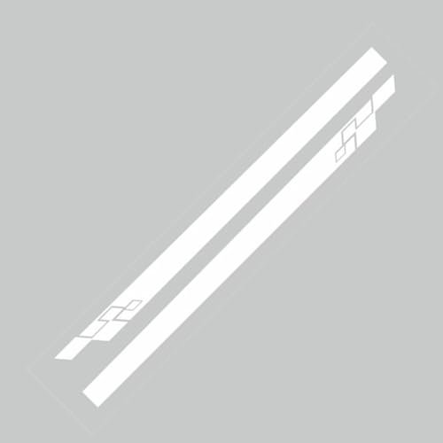 wSSSsss Auto-Seitenkörper-Aufkleber für VW Polo Golf GTI R LINE R WRC TSI,Tür-Seitenrock-Aufkleber Auto Vinyl Film Körper Tür Zubehör Aufkleber,B-White