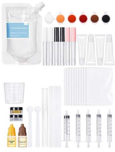 Set zum Erstellen Ihres eigenen Lipglosses | Zubehör-Set für die Herstellung von Lippenglanz | feuchtigkeitsspendendes und handgefertigtes Set für Anfänger, Geschenk für Frauen, Mädchen, Jugendliche