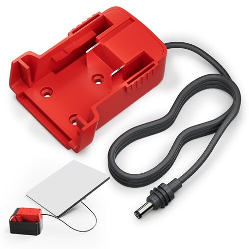 Joinfworld 18V Battery Adapter Compatible with Mil.Waukee for Starlink Mini | DC Power Cable Adapter Accessories for Mil.Waukee Battery Charger 3.2FT 18AWG Cord Plug and Play 1M