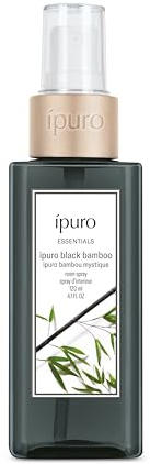 ipuro Essentials Raumspray BLACK BAMBOO 120 ml - dezentes Duftspray frisch mit Bambus, Zitrus & Moschus Duft - Raumduft Spray für die Wohnung - Raumduft Lufterfrischer für die ganze Wohnung