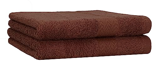 Betz 2 Stück Duschtücher Duschtuch Set Größe 70x140 cm Duschhandtuch Badetuch Strandtuch Handtuch Premium 100% Baumwolle Farbe nuss