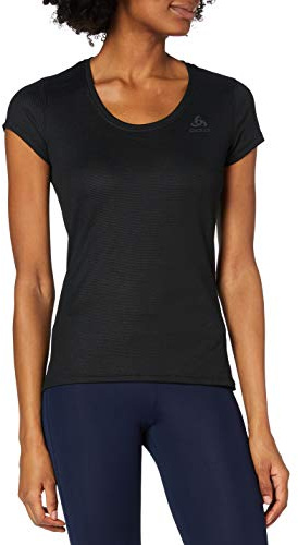 Odlo Damen Unterhemd SUW TOP Crew neck s/s ACTIVE F-DRY LIGHT, black, XS, 140901