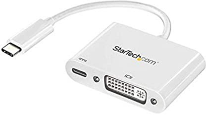 StarTech.com USB-C auf DVI Adapter mit USB Stromversorgung -USB Typ C Adapter - DVI Adapter - 1920 x 1200 - Weiß