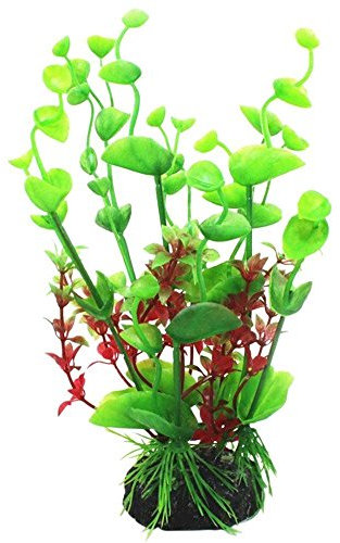 Plante artificielle en plastique pour décoration d’aquarium, Green, Taille unique