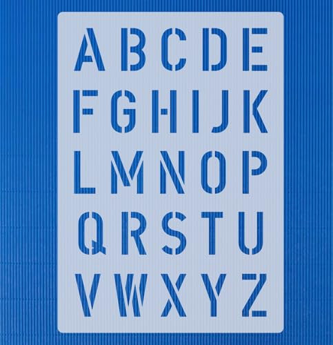 Schrift-Schablone 035 Druck-Buchstaben ● 4cm hoch Alphabet groß