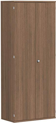 Geramöbel Flügeltürenschrank, 4 Dekor-Einlegeböden, abschließbar, 1000x425x1920, Nussbaum/Nussbaum