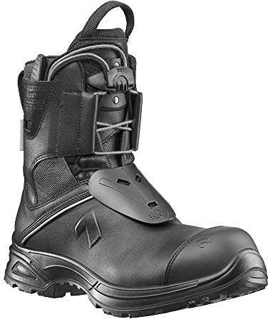 Haix Airpower XR91 Wasserfester Einsatzstiefel für Feuerwehr THW Rettungsdienst mit Durchtrittfester Resistenter PU-Sohle, Schwarz, 45 EU