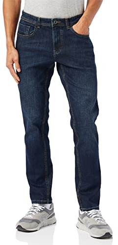 camel active Herren Regular Fit 5-Pocket Jeans aus Baumwolle Dunkelblau, menswear-34/32
