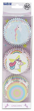 PME BC904 Unicorn Foil Lined Cupcake Cases, Set/3, Pk/60