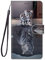 Nodigo Compatible with iPhone SE 2020/8/7/SE3 Wallet Case for Girls & Boys, Silicone Leather with Stand, Card Slot, Shockproof, 360 Animal Pattern Design - Cat + Tiger