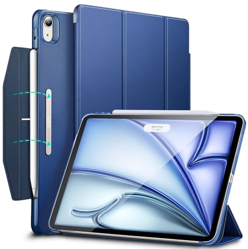 ESR for iPad Air 11 Inch Case 2025/2024, iPad Air 5th/4th Generation 10.9 inch Case (2022/2020), Trifold Smart Stand, Auto Sleep and Wake, Slim and Lightweight, Pencil Pro/USB-C Charging, Blue