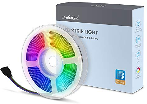BroadLink Retroiluminación LED TV, tiras de luces LED de 9.8 pies con control remoto de TV de 32-60 '', alimentado por USB, funciona con RM4 Mini RM4 Pro IR Remote