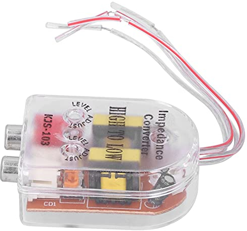 Auto-Audio-Konverter, Yctze 12V Auto-Stereo-Radio-Konverter Lautsprecher Hoch zu Niedrig für Cinch-Leitungsverstärker Audio-Impedanz-Adapter