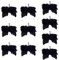 ToBeIT 10pcs Engelsflügel Federn Engel Flügel Anhänger Weihnachtsbaum Deko Christbaumschmuck Vintage Feder zum Aufhängen (10X12CM（Black）)