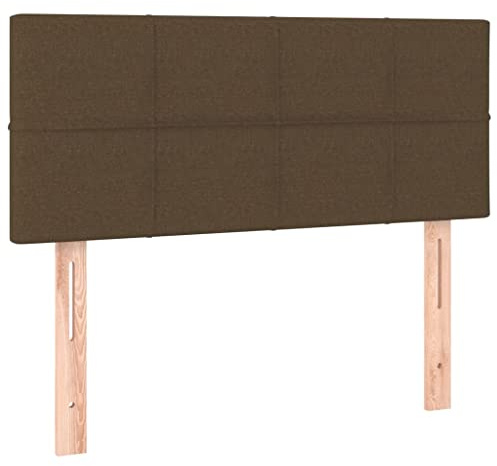 vidaXL Kopfteil, Bettkopfteil mit Holzbeinen, Höhenverstellbar Polsterkopfteil für Bett, Betthaupt Bettzubehör Schlafzimmer, Dunkelbraun 90x5x78/88cm Stoff