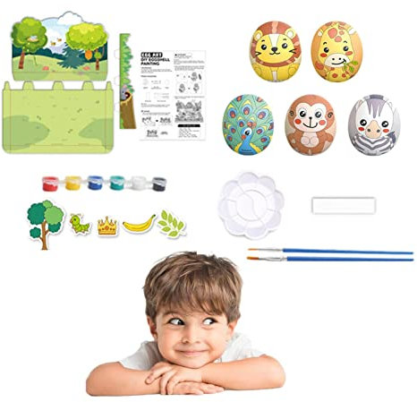 Mgichoom PISOLE Ostereier Malset, Gefälschte Eier für Bastel-Osterjagden, Ostergeschenk für Kinder, multifunktionaler Korbfüller, Dekoration zum Malen, Partys, Küche zu Hause