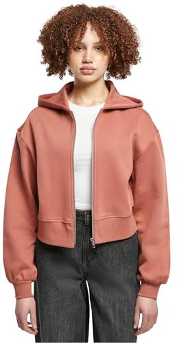 Urban Classics Damen Jacke Ladies Short Oversized Zip Jacket Terracotta 5XL