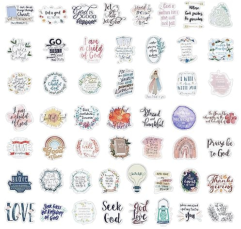 GORGECRAFT 104 Stück Bibelvers-Aufkleber Inspirierendes Zitat Wandaufkleber Christliche Motivation Glaube Poster Religion Klebeetiketten Anhänger Koffer Handy Schale Wasserflasche Laptop Scrapbooking