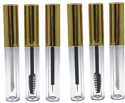 FRCOLOR 6stücke Leere Make-up-flaschen Kosmetikflaschen Make-up-tuben Für Eyeliner Lipgloss Wimpernbürste Goldfarben Aus Pet Und Abs Sicher Und Langlebig