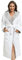 vislivin Bademantel Damen mit Kapuze Flauschig Bademantel Lang Warm Morgenmantel Fleece Robe Women White XL