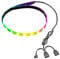 Vikye Striscia LED RGB per PC, Striscia Magnetica ARGB da 15,7 Pollici 5V Striscia LED ARGB Aura SYNC per PC per la Decorazione del Telaio del Computer