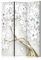 murando - Paravent Raumteiler Innen Blumen 135x172 cm 3-teilig Einseitig Raumtrenner Raum Trennwand Holz Room Divider Mobiler Sichtschutz Spanische Wand Raum Design abstrakte Blüte Baum b-C-0969-z-c