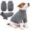 EMUST Sweater for Dogs, Knit Dog Christmas Sweater with Turtleneck, Elastic Medium Dog Sweater for Chihuahuas, Yorkie, Teacup, Pug, Grey M