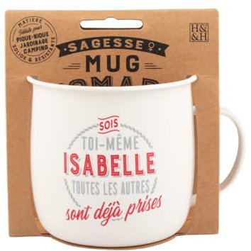 Mug Nomade - Mug à thé et café personnalisé Isabelle - Cadeau pour Femme