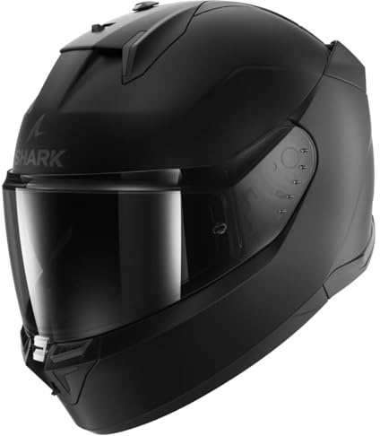 SHARK, Integraler Motorradhelm D-SKWAL 3 DARK SHADOW EDITION Mat Black, S | Geeignet für Brillenträger