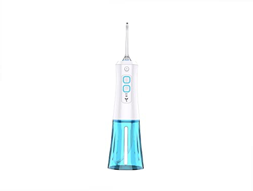 Lithomy Munddusche mit Zahnstrahl, tragbar, Oral mit 4 Modi und 6 Düsen, USB wiederaufladbar und IPX7 wasserdicht, Kapazität 250 ml, für Reisen und Zuhause, Zahnpflege