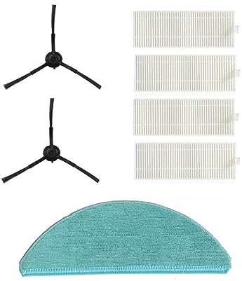 DispRA Accesorios compatibles con Cecotec Conga 9090 IA Paños de mopa Filtro Hepa Cepillo Lateral Piezas de aspiradora robótica (Color : 1 Set)