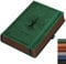 RETTACY A5 Blanko Notizbuch, Hardcover Leder Dickes Notizbuch, 320 Seiten Skizzenbuch, Innentasche, 100gsm Papier, für Frauen Männer Notizen, Doodling, 14.5 x 21cm-Dunkelgrün