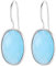 Klassische Wasser Tropfen Himmel Blau Achat Ohrringe Solide MetJakt 925 Sterling Silber Ohrring für Dame Hochzeitsparty Edlen Schmuck (Blautopas)