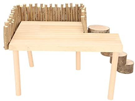 Hamster-Spiel-Holzplattform, Kleintier-Stehplattform Mit Drehbarer Leiter, Holz-Hamster-Plattform, Hamster-Kletterplattform