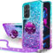 Silverback Cover per Samsung Galaxy A55, Cover in Silicone con Paillette Glitterate di Lusso con Supporto, Cover in Gel Liquido Cover Protettiva per Samsung A55 - Viola
