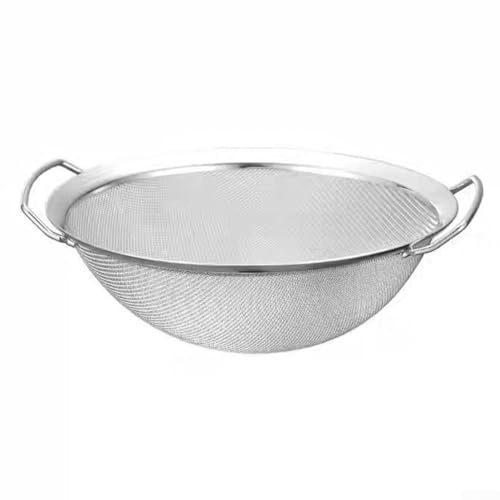 ARMYJY Stainless Steel Fine Mesh Strainer,Drainer Sieve Sifter Colander Fine Skimmer With 2 Handles For Kitchen(28cm)
