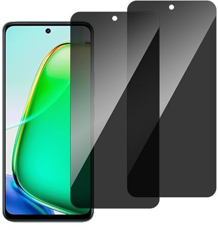 chejuza Privacy - Protector de pantalla para Vivo Y28 4G (no para 5 g) [2 unidades], dureza 9H, cobertura completa anti espía de cristal templado, HD protección de pantalla