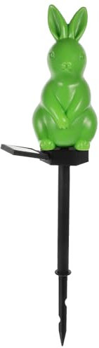 BESPORTBLE Solar Gartenleuchte Osterhase, Led Bunny Lampe FüR AußEn, Wetterfest Ip65, Solar Deko FüR Garten, Mehrfarbig, 47cm