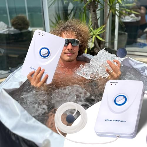 coospider-repta Generatore di ozono per vasca da bagno freddo 400 mg/h con timer per mantenere la vasca fredda pulita più a lungo, vasca idromassaggio con filtro a immersione fredda, spa