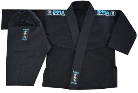 Playwell Martial Arts Gifts - Baby Infant BJJ Ju (Jiu) Jitsu Uniform (Suit) - Black (1-2 Years)