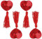 Dimeho Nippelpasten Nippel Cover mit Quasten Pailletten Pasties Nippelpads Herzförmig Nippelpad Rave Valentinstag Klebrige Nippel Aufkleber Brustwarzenabdeckung Dessous Brust Blütenblatt Pasty, Rot
