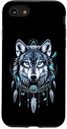 Wolf Traumfänger Vintage Wolf Mandala Hülle für iPhone SE (2020) / 7 / 8