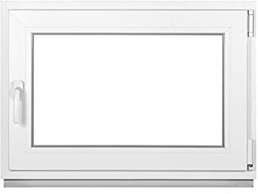 Premium Kellerfenster Von Fenstiger - Kunststofffenster Weiß BxH 610 x 520 mm - Garagenfenster/Gartenhaus Fenster 2-fach Verglast - Din Rechts-Funktion Dreh Kipp Fenster