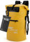 WELDUN Waterproof Backpack 35L/50L Dry Bag, Rolltop Bag with IPX8 Phone Case, for Boating, Kayaking, Hiking, Camping, Fishing, Rafting, 50L Yellow