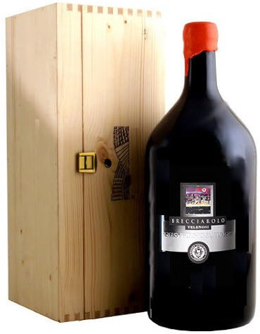Brecciarolo Vino Rosso Picenpo DOC Superiore Cantina Velenosi 1 Bottiglia da 6 litri Confezione in Legno