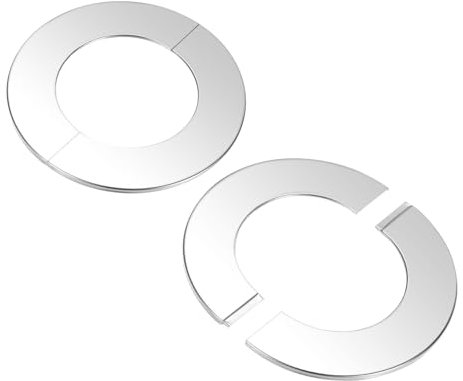 M METERXITY 2-Pack Flangia A Parete Divisibile, Per Tubo Con Diametro Esterno 3.1 Pollici/80mm 304 Acciaio Inossidabile Piastra Autoadesiva Piastre Di Copertura Per Tubi Dell'Acqua/Rubinetti