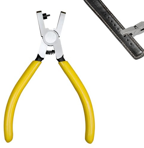 1PCS Watch Band Leather Hole Punch, Belt Hole Puncher, 2.0mm Wrist belt hole puncher for leather,watch strap hole punch for Crafts Card Rubber,Heavy Duty Revolving Punch Plier