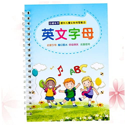 LAPYAPPE Drawing Tool Cursive Writing Practice Book Handwriting Aid Practice Grooved Handwriting Book Letter Tracing Books Calligraphy Writing Practice Tool Blue