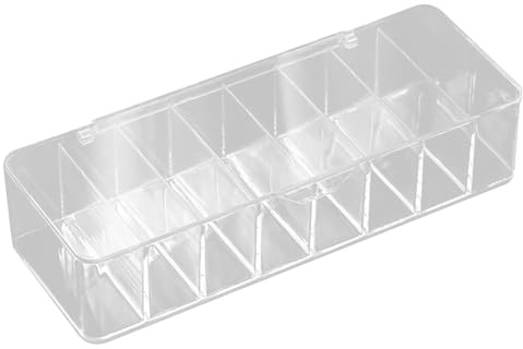 SHINROAD Custodia per lenti a contatto, con 12 scomparti, organizer antipolvere per uso mensile, leggero, portatile, Trasparente