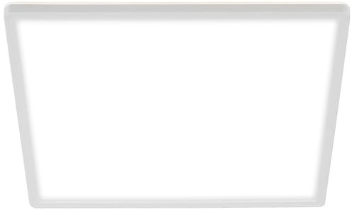 BRILONER - LED Ceiling Light with indirect Light, Flat, Neutral White, LED Ceiling Lights for Living Room, Bedroom, Lounge, hallways, 42 x 42 x 3 cm, White